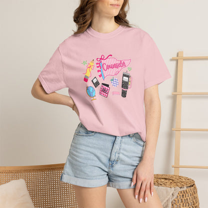 Retro Teen Essentials Graphic T-Shirt — 'Cassette' Collage Design