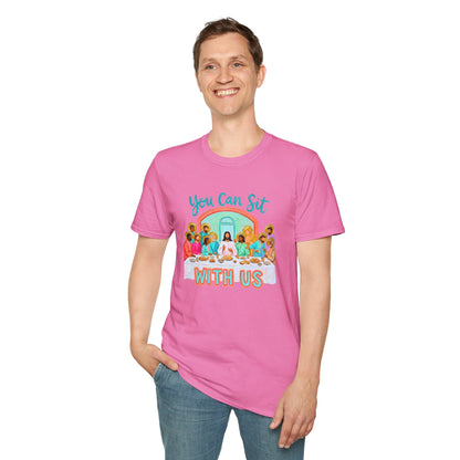 You Can Sit With Us T-Shirt — Inclusive Retro Last Supper Graphic Tee