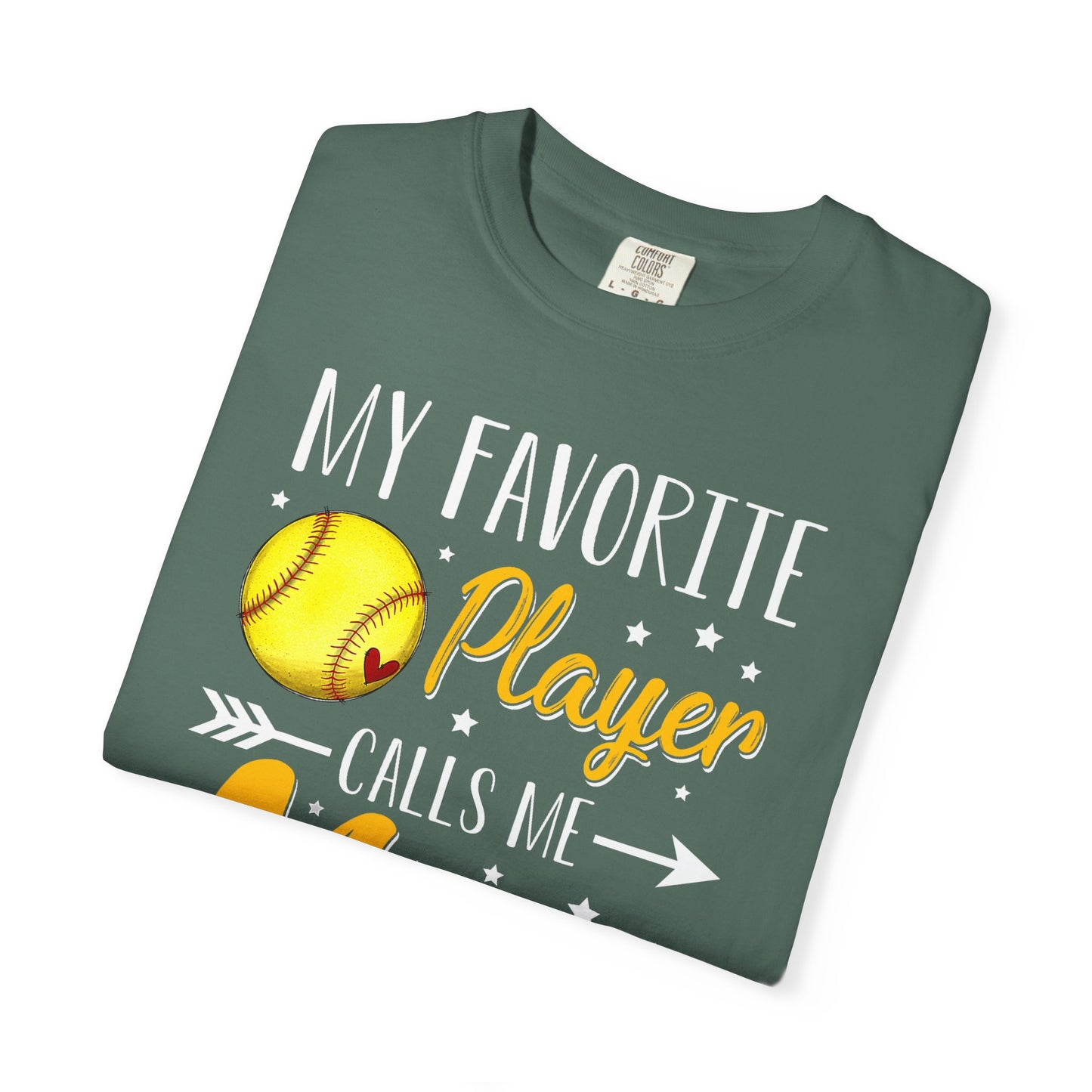 Softball Mom T-Shirt – “My Favorite Player Calls Me Mom” Graphic Tee