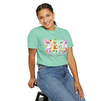 Summer Goose T‑Shirt — "Just a Summer Goose" Cute Beach Cartoon Tee