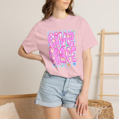 Give Grace T-Shirt — Pastel Retro Graphic Tee