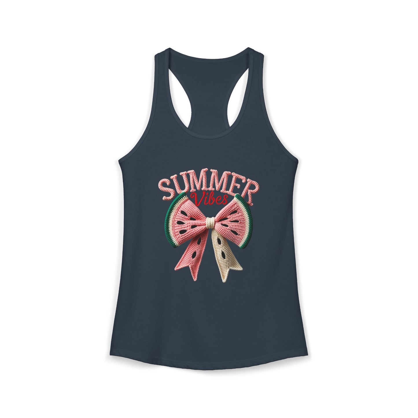 Summer watermelon bow Racerback Tank