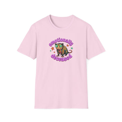 Emotionally Deceased T-Shirt — Cute Colorful Armadillo Graphic