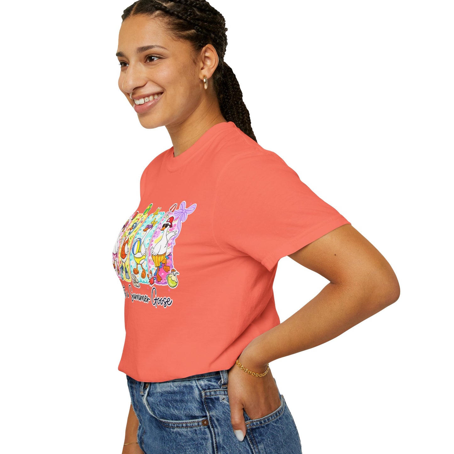 Summer Goose T‑Shirt — "Just a Summer Goose" Cute Beach Cartoon Tee