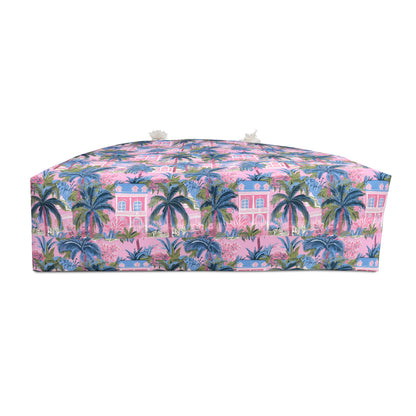 Tropical Palm Weekender Bag – Pink Miami Beach Tote