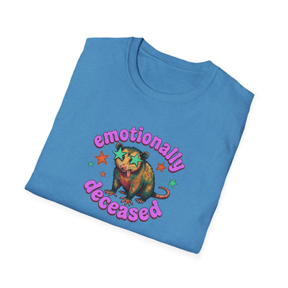 Emotionally Deceased T-Shirt — Cute Colorful Armadillo Graphic
