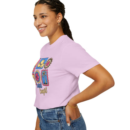 Coastal Cowgirl Graphic T-Shirt — Retro Beach Icons Tee