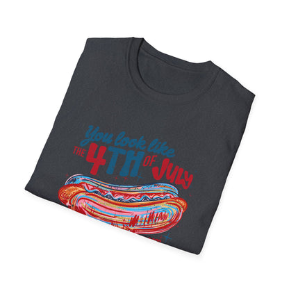4th of July Hot Dog T-Shirt — Retro Patriotic BBQ Tee