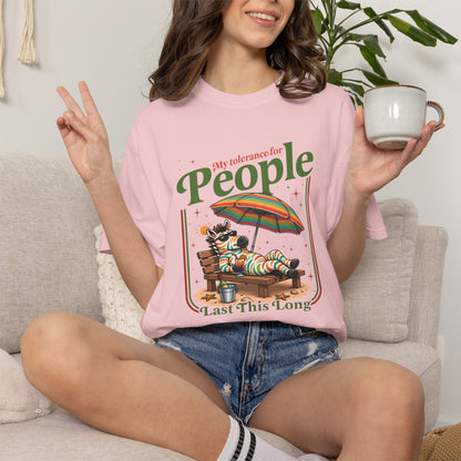 T-Shirt — "No Vibes For People" Relaxing Beach Lounger Graphic Tee