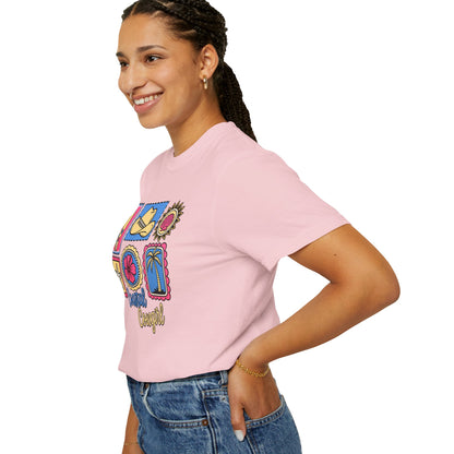 Coastal Cowgirl Graphic T-Shirt — Retro Beach Icons Tee