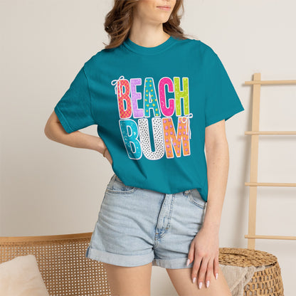 Beach Bum T-Shirt — Colorful Retro Lettering Summer Tee