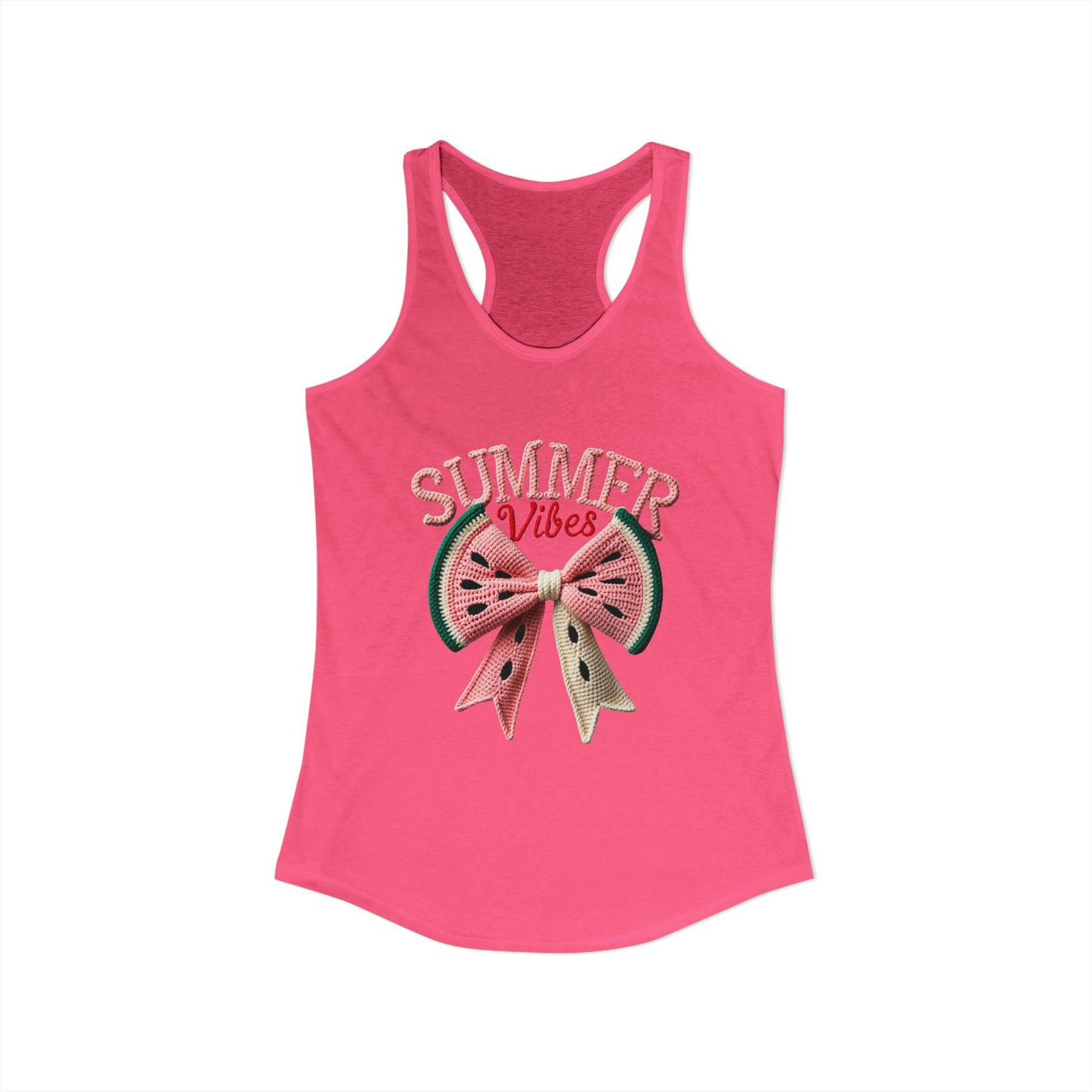 Summer watermelon bow Racerback Tank