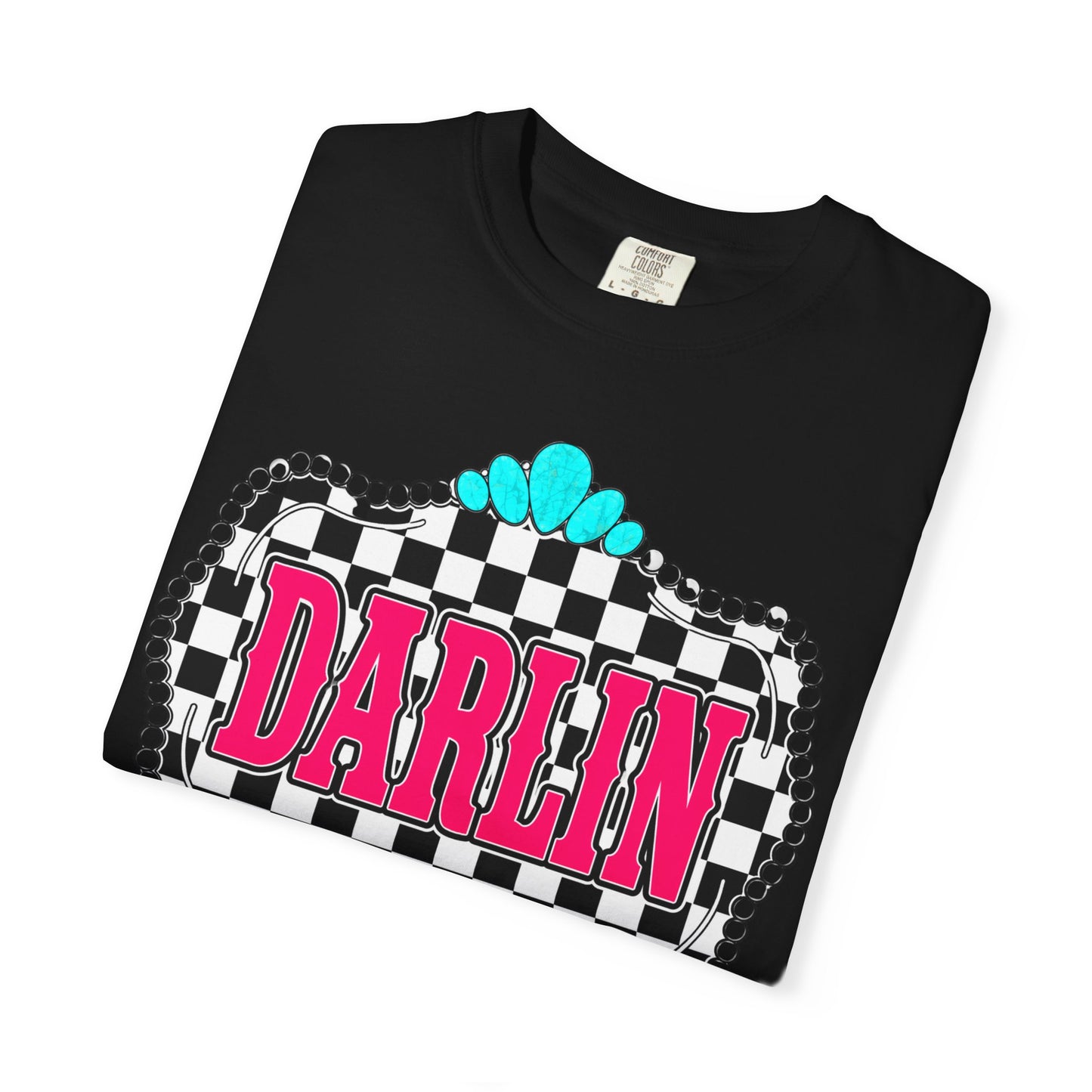 Darlin' Checkerboard Graphic T-Shirt
