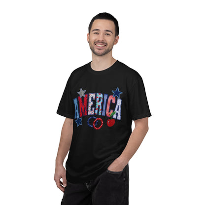 America Graphic T-Shirt — Patriotic Stars & Stripes Tee