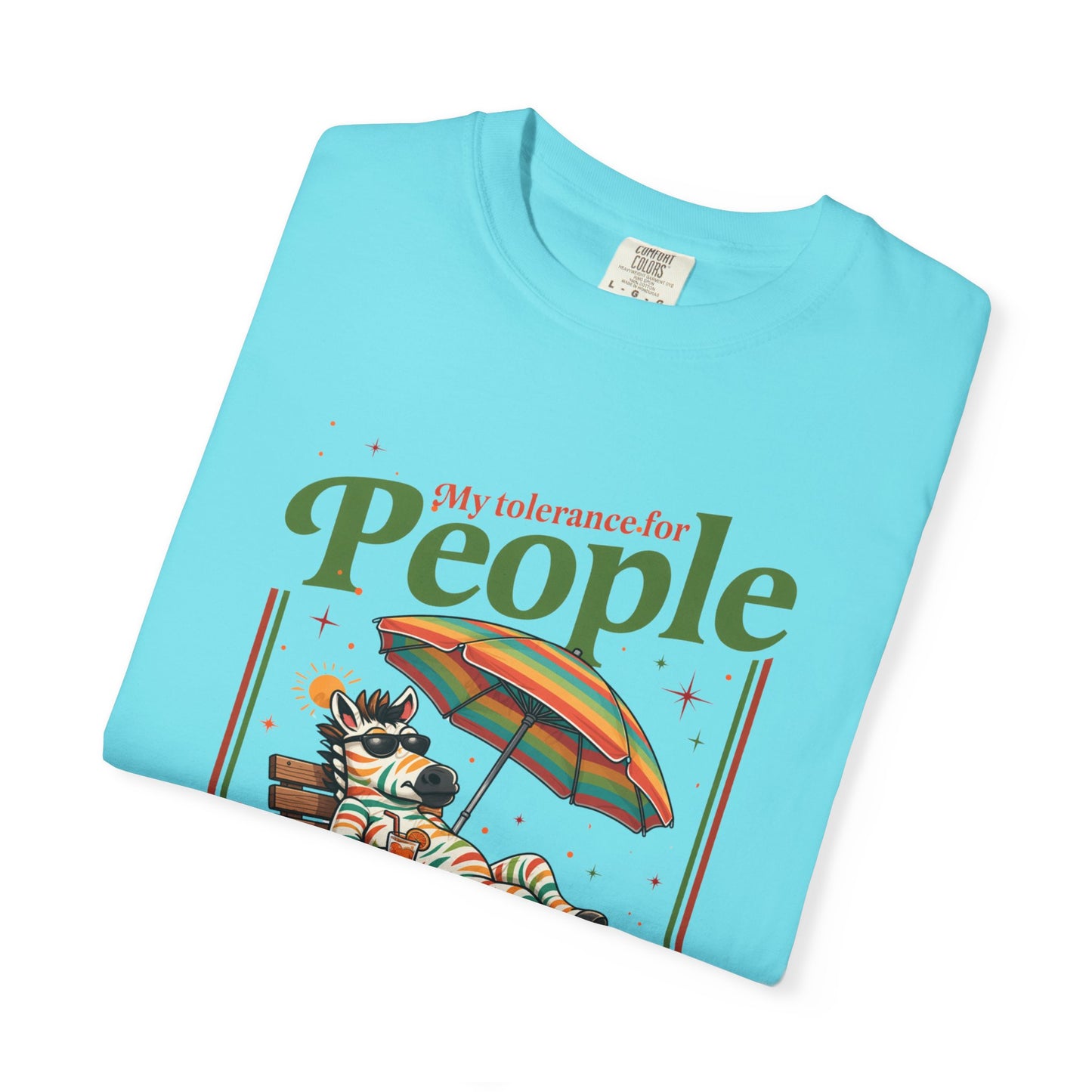 T-Shirt — "No Vibes For People" Relaxing Beach Lounger Graphic Tee