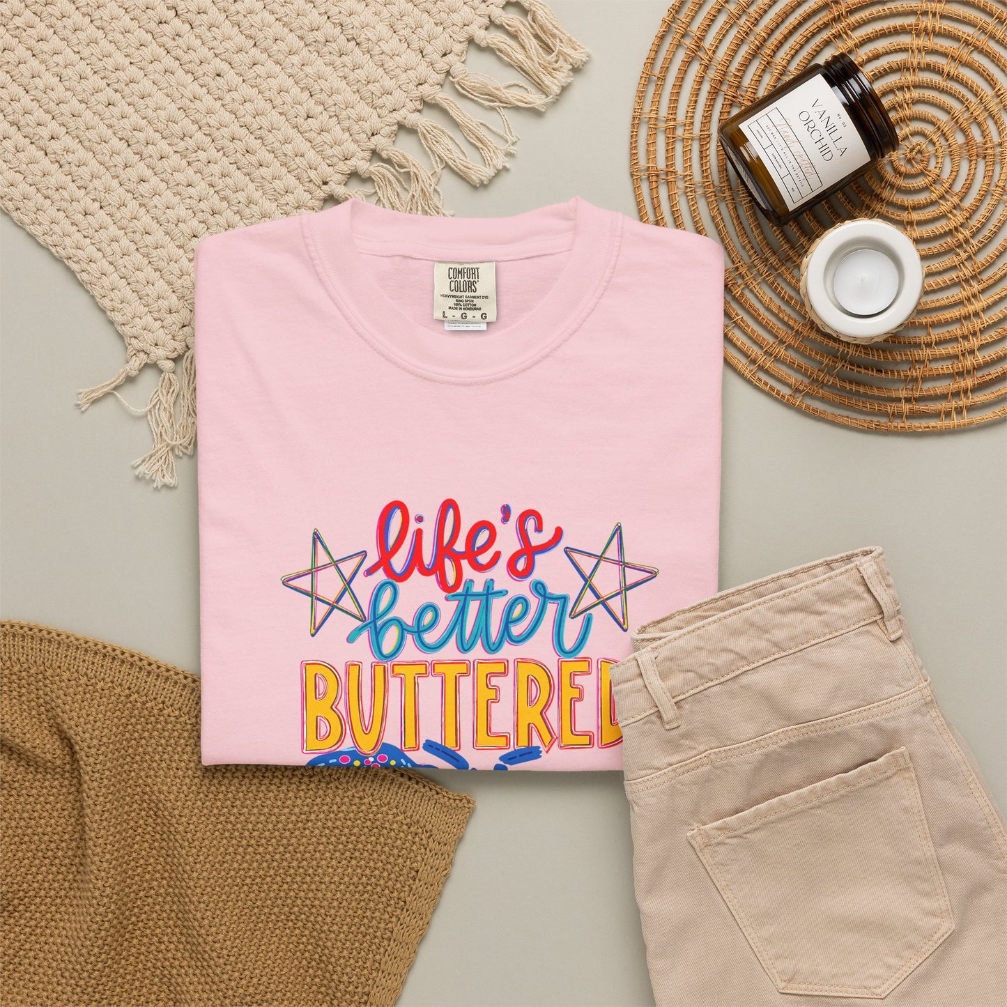 T-Shirt — 'Life's Better Buttered' Lobster Seafood Graphic Tee
