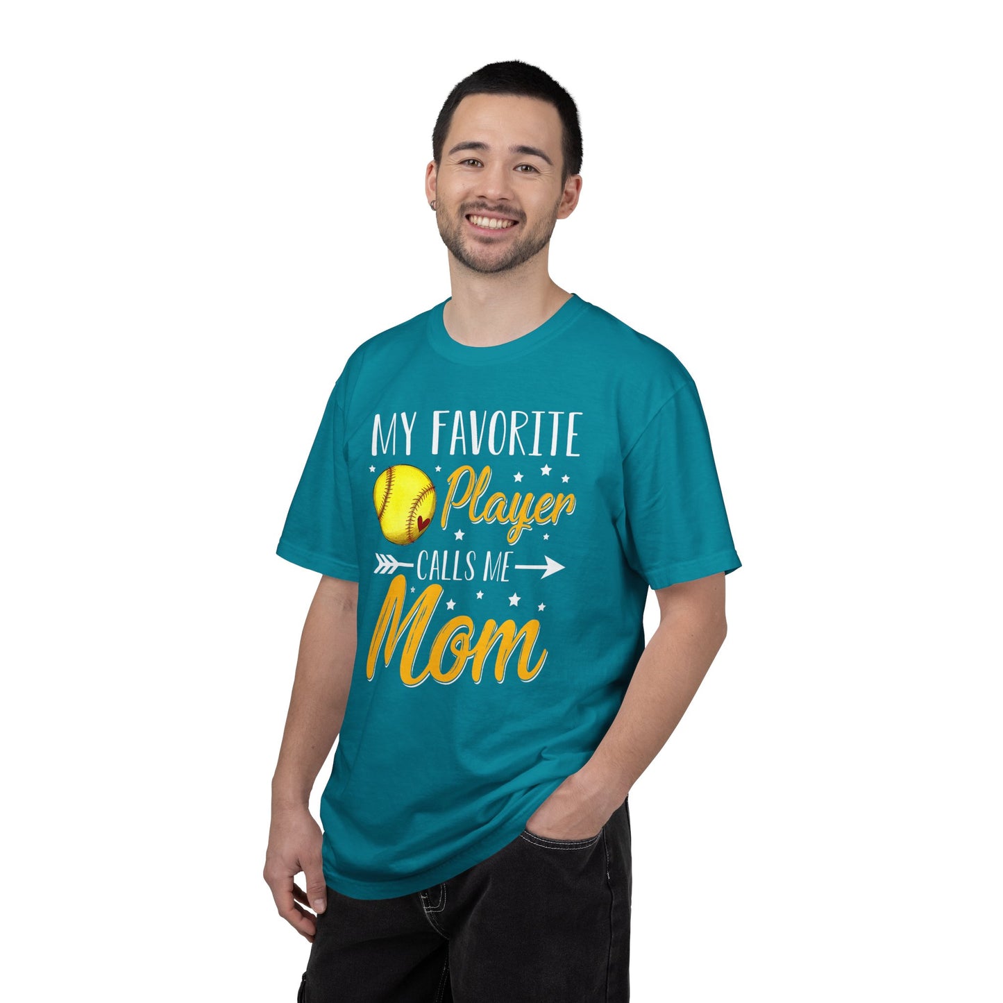 Softball Mom T-Shirt – “My Favorite Player Calls Me Mom” Graphic Tee