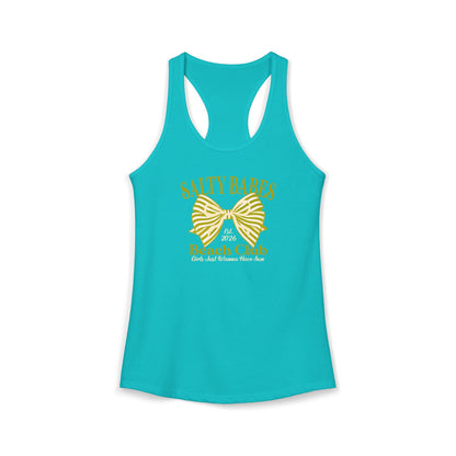 Salty babe Yellow Racerback Tank