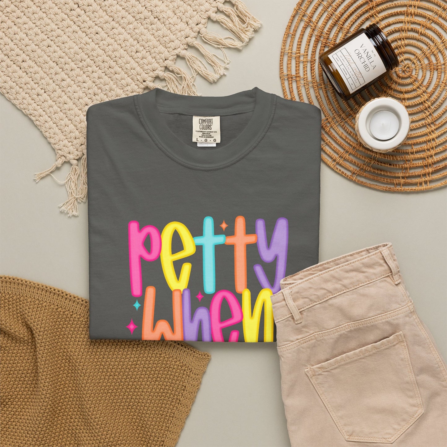 Pretty When Provoked Colorful Graphic T-Shirt