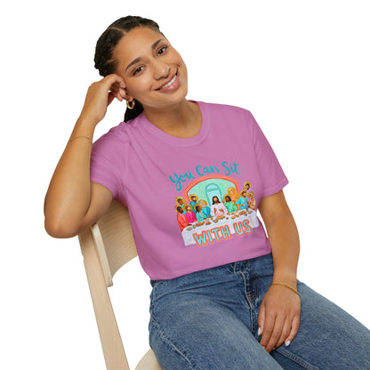 You Can Sit With Us T-Shirt — Inclusive Retro Last Supper Graphic Tee