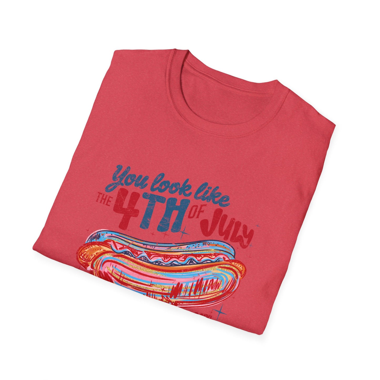 4th of July Hot Dog T-Shirt — Retro Patriotic BBQ Tee