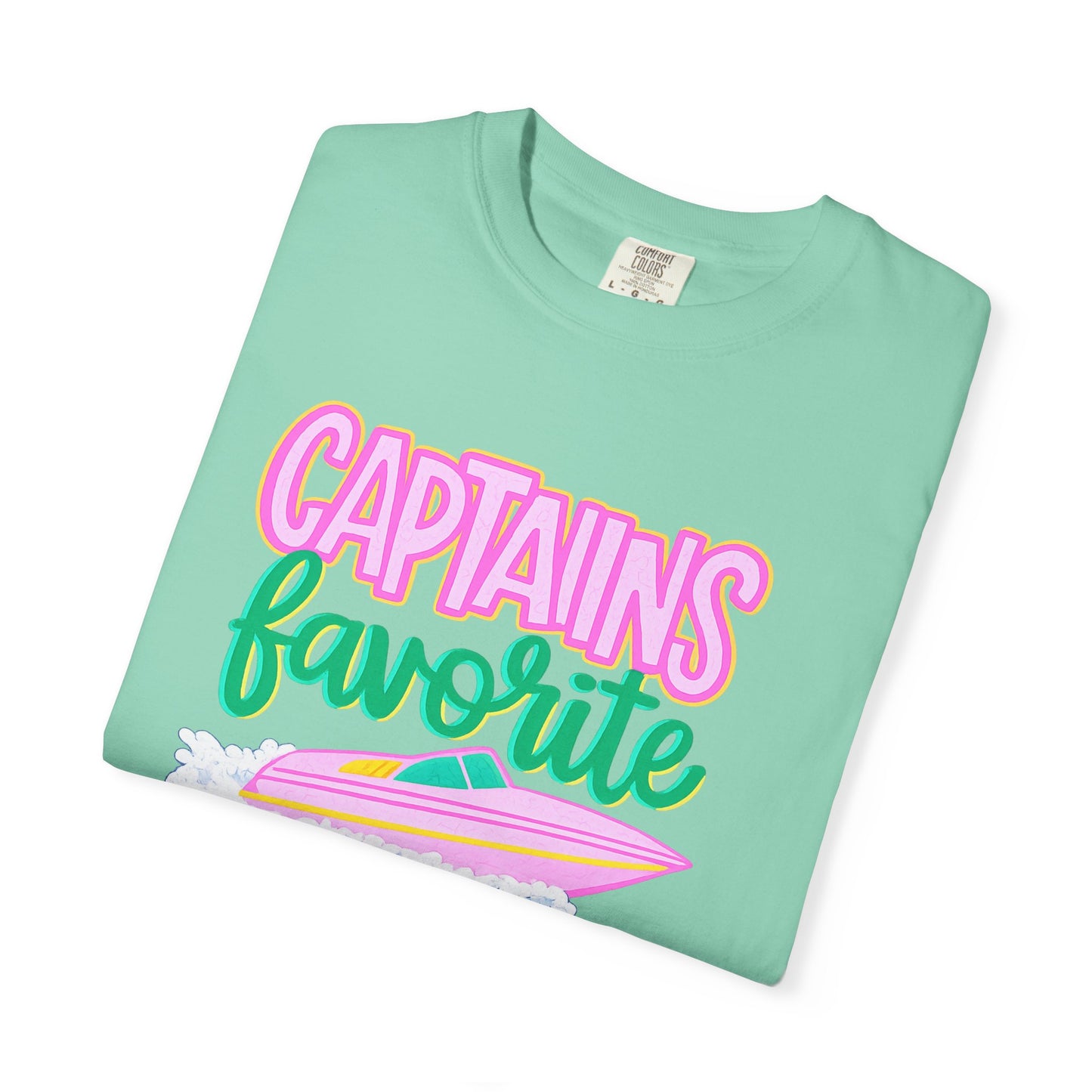 Captain's Favorite T-Shirt — Retro Boat Graphic, Nautical Vacation Tee