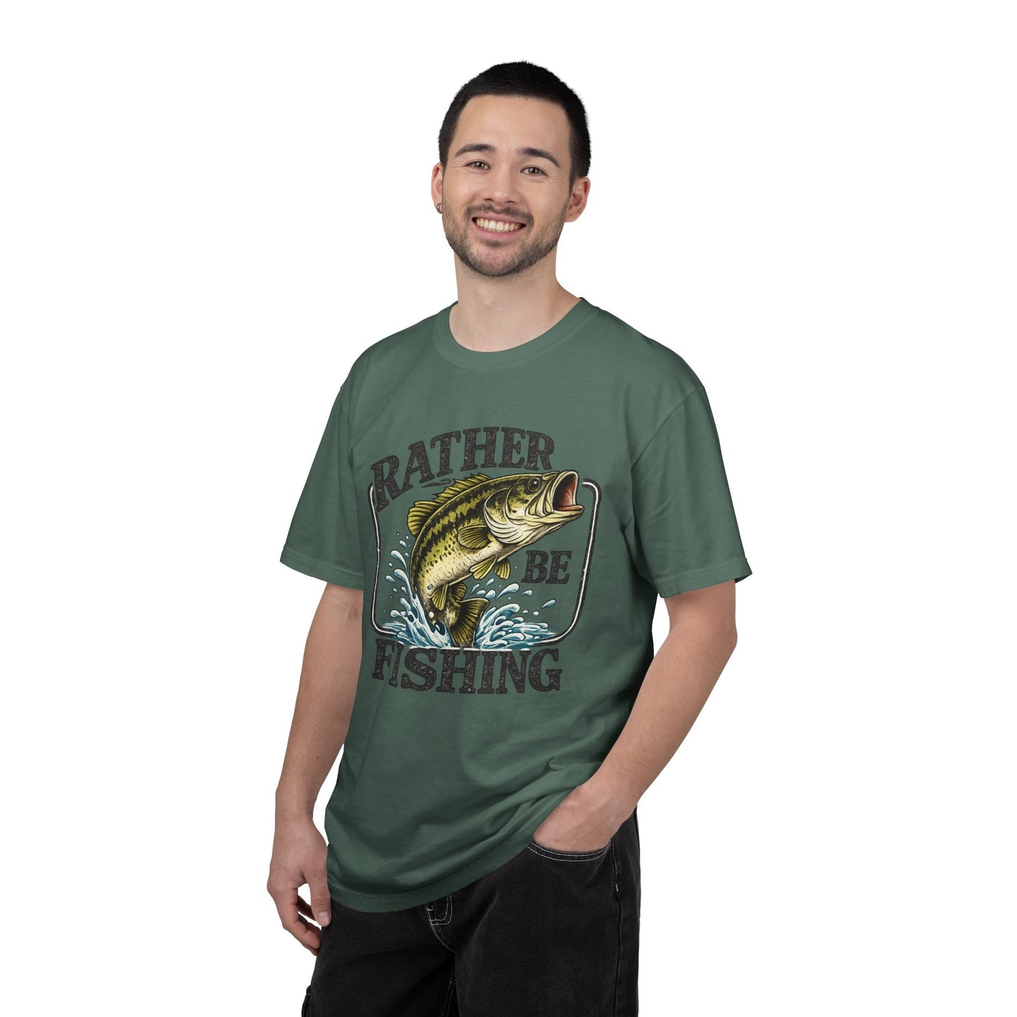 Rather Be Fishing T-Shirt — Bass Graphic Fishing Tee