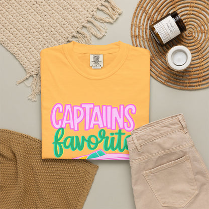 Captain's Favorite T-Shirt — Retro Boat Graphic, Nautical Vacation Tee