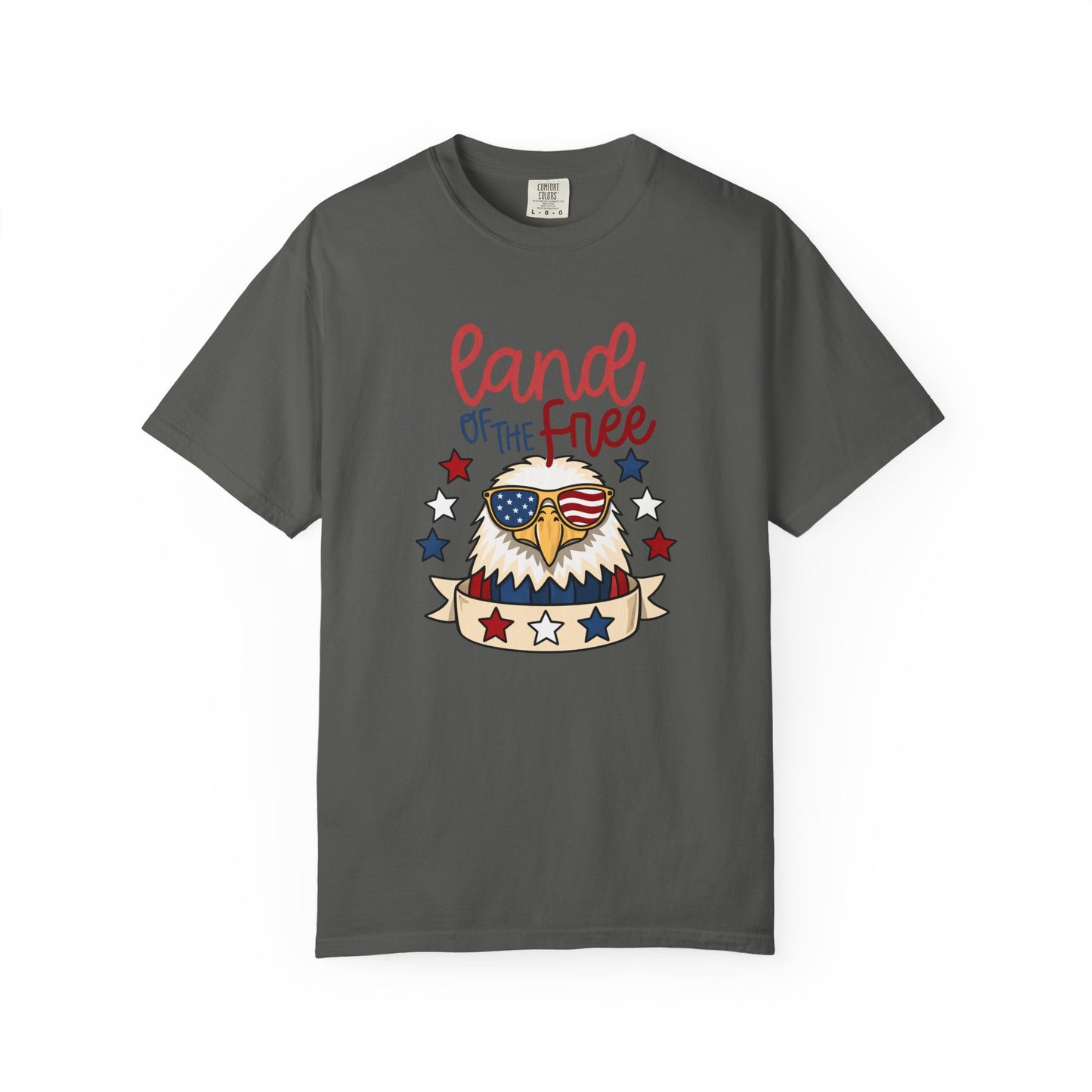 Land of the Free Eagle T-Shirt — Patriotic 4th of July American Flag Design