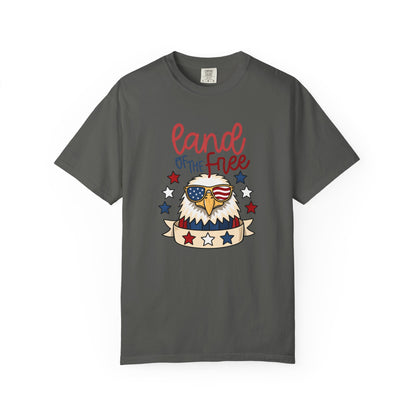 Land of the Free Eagle T-Shirt — Patriotic 4th of July American Flag Design