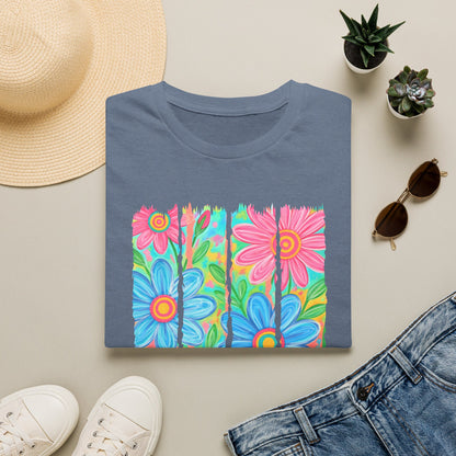 Summer vibes floral tee- Gildan softstyle
