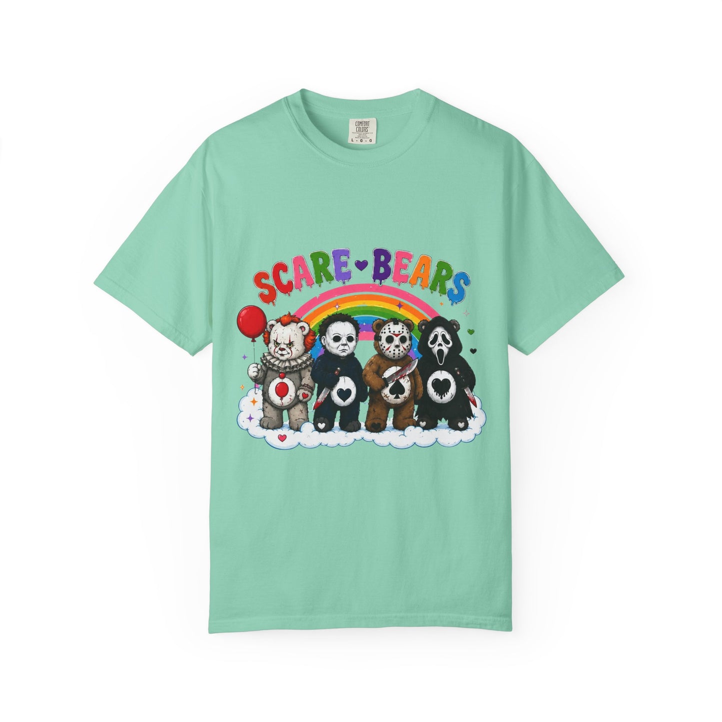 Scare-Bears Graphic T-Shirt — Cute Horror Bear Rainbow Tee
