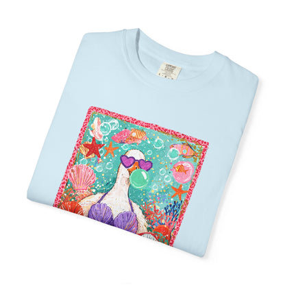 Goose in Bikini Beach T-Shirt — Cute Retro Seaside Graphic Tee