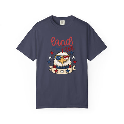 Land of the Free Eagle T-Shirt — Patriotic 4th of July American Flag Design