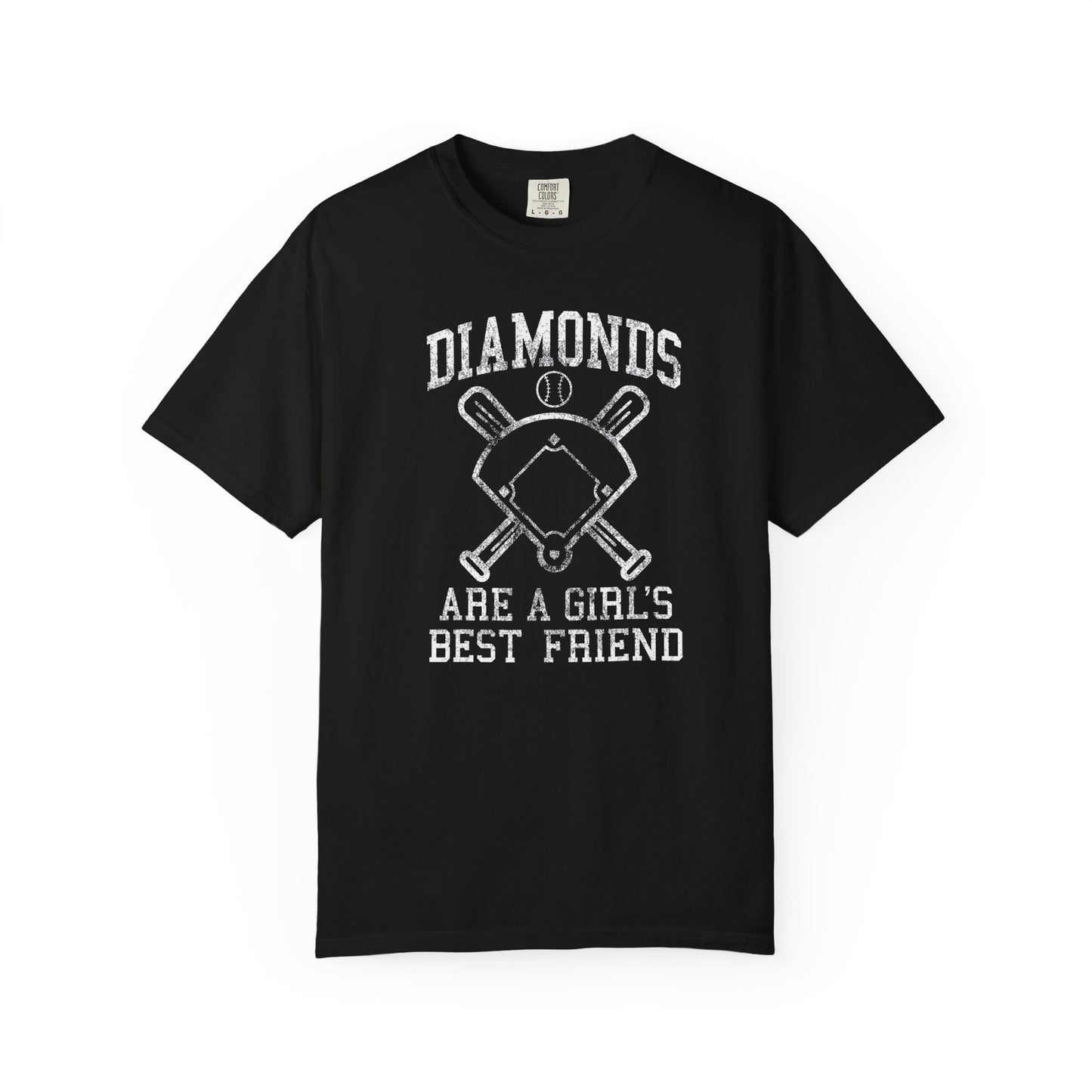 Baseball Diamonds Are A Girl's Best Friend T-Shirt – Women's Soft Vintage Baseball Tee
