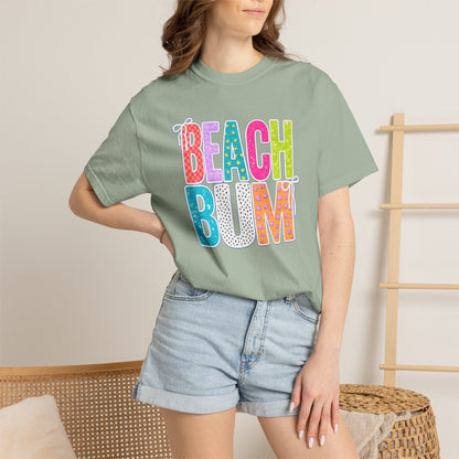 Beach Bum T-Shirt — Colorful Retro Lettering Summer Tee