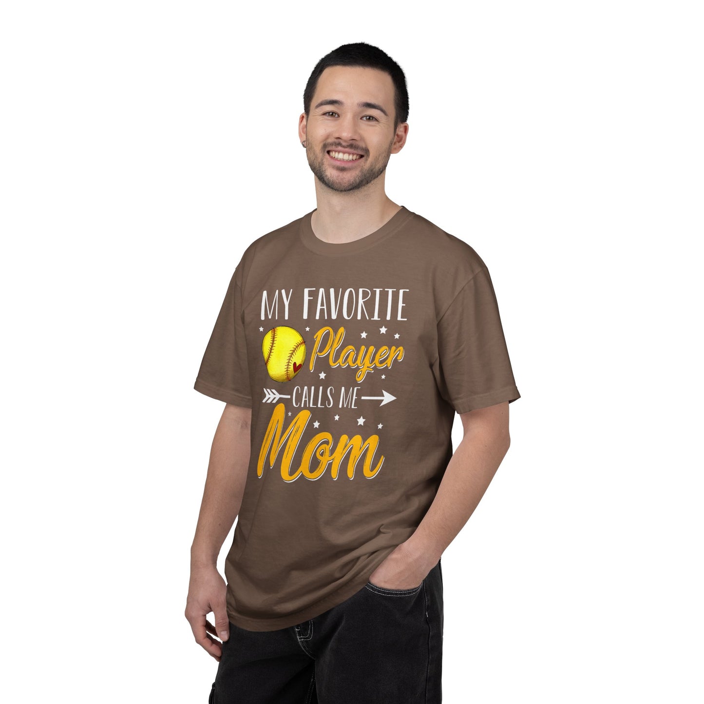 Softball Mom T-Shirt – “My Favorite Player Calls Me Mom” Graphic Tee