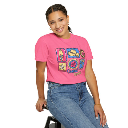 Coastal Cowgirl Graphic T-Shirt — Retro Beach Icons Tee