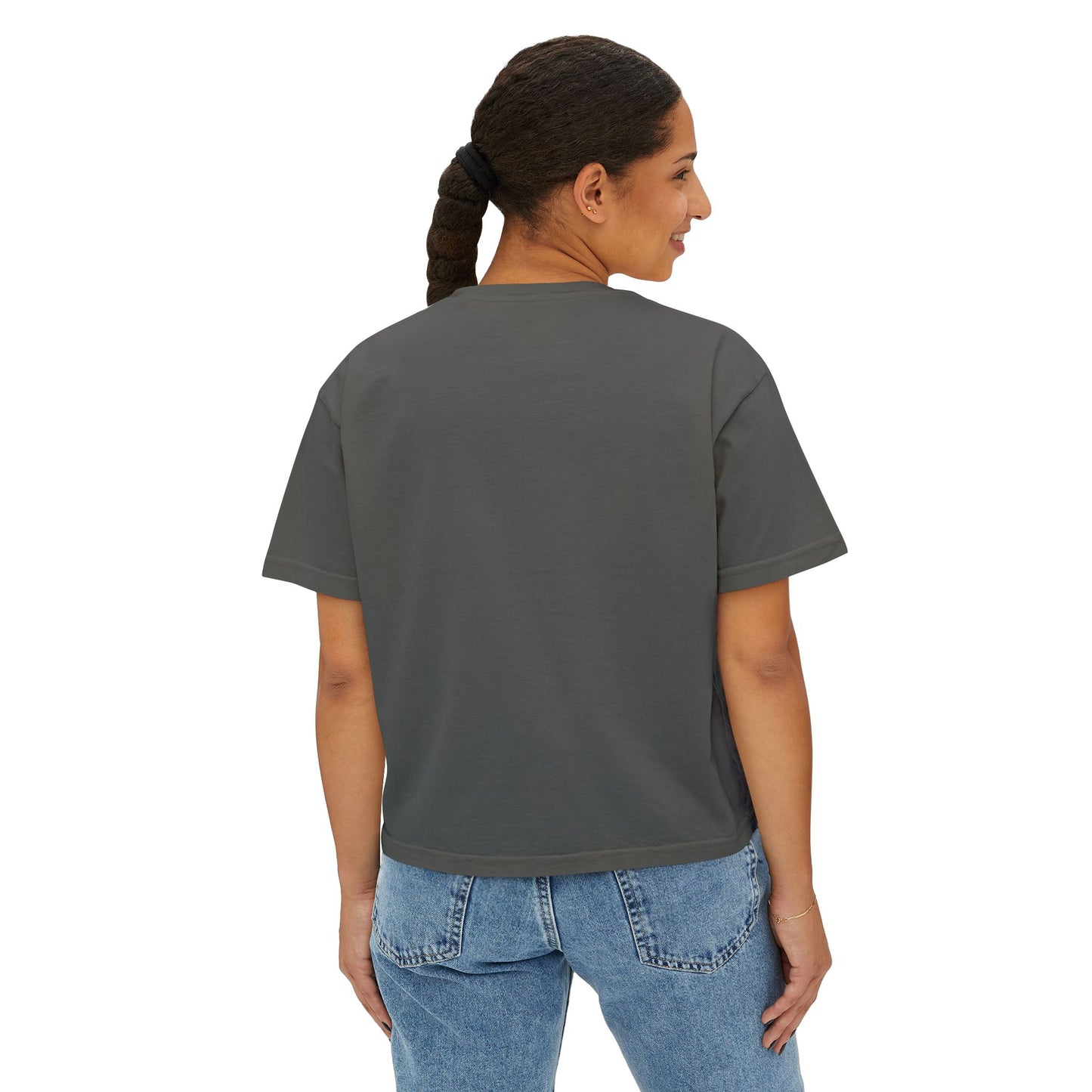 Retro Neon Makeup Graphic Tee — Women's Boxy Tee