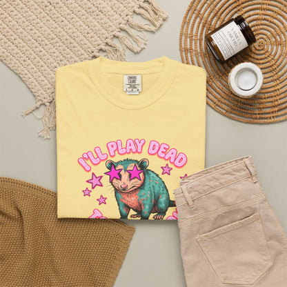 Funny Cat T-Shirt — "I'll Play Dead to Avoid You" Cute Sarcastic Graphic Tee
