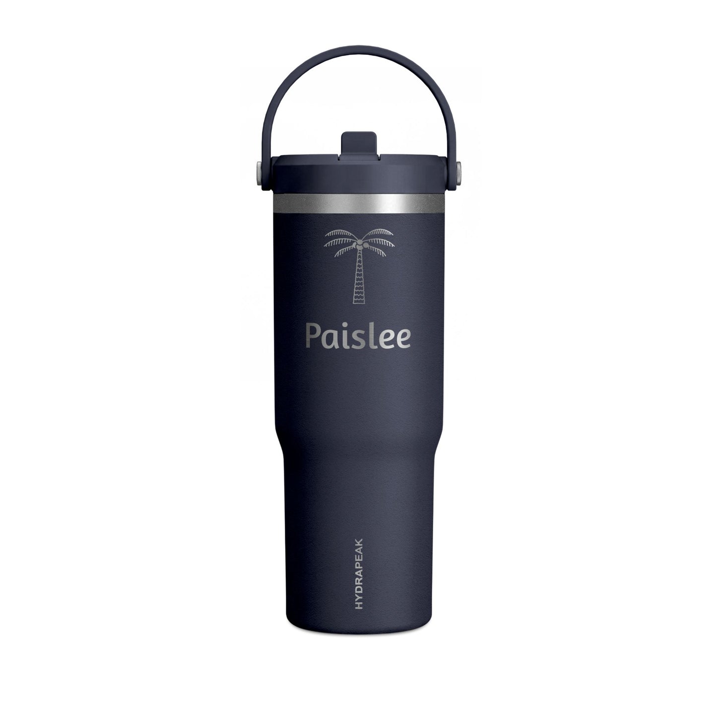 Personalized 32oz Tumbler - Palm Tree Name Engraved Travel Bottle