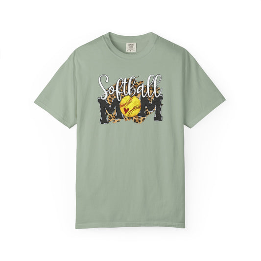 Softball Mom Leopard Ball T-Shirt — Softball Graphic Tee