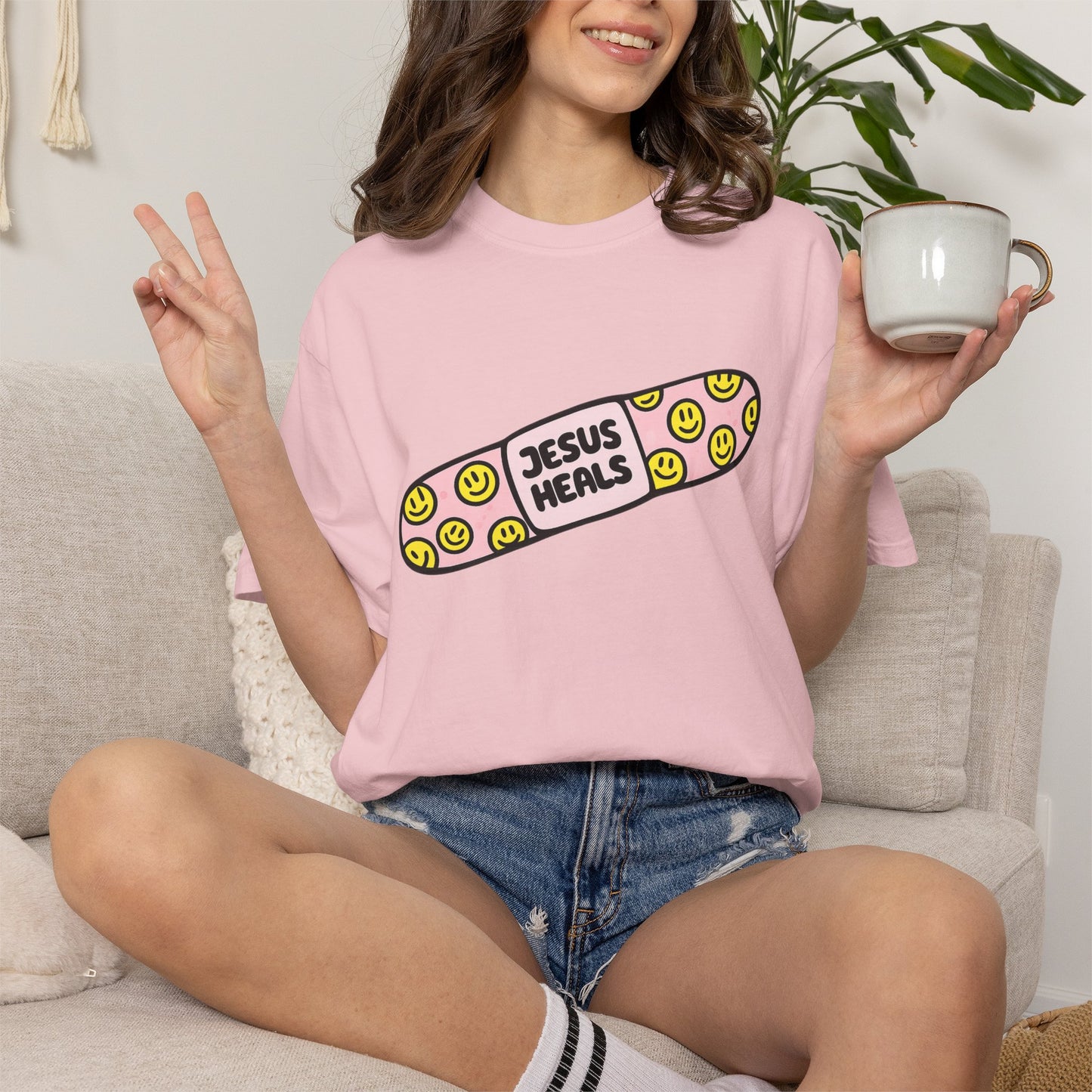 Jesus Heals Bandage T-Shirt — Christian Faith Graphic Tee