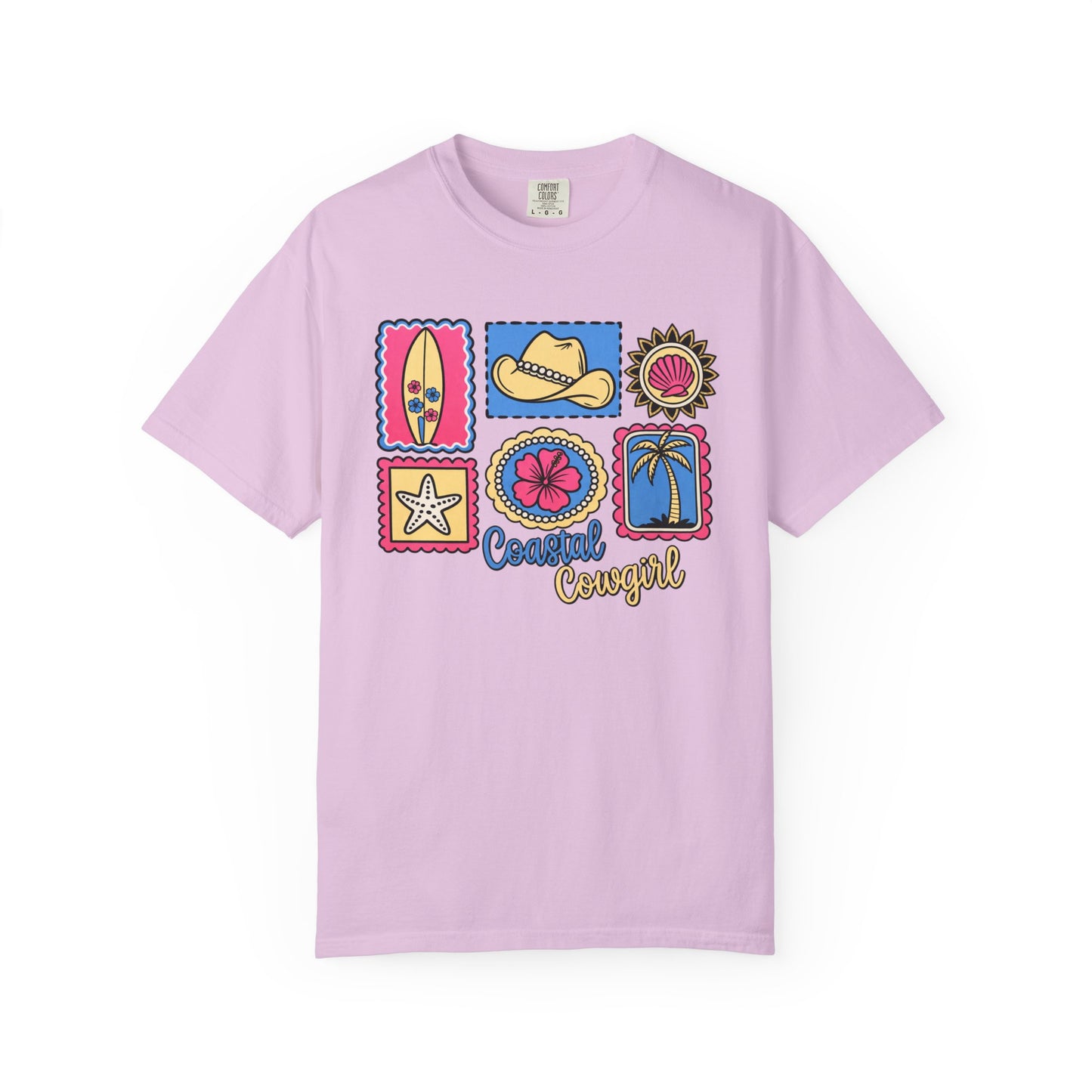 Coastal Cowgirl Graphic T-Shirt — Retro Beach Icons Tee