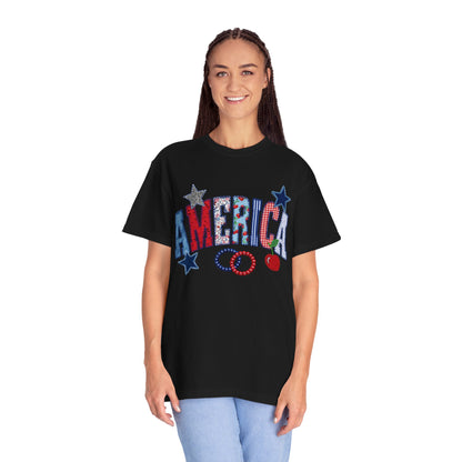 America Graphic T-Shirt — Patriotic Stars & Stripes Tee