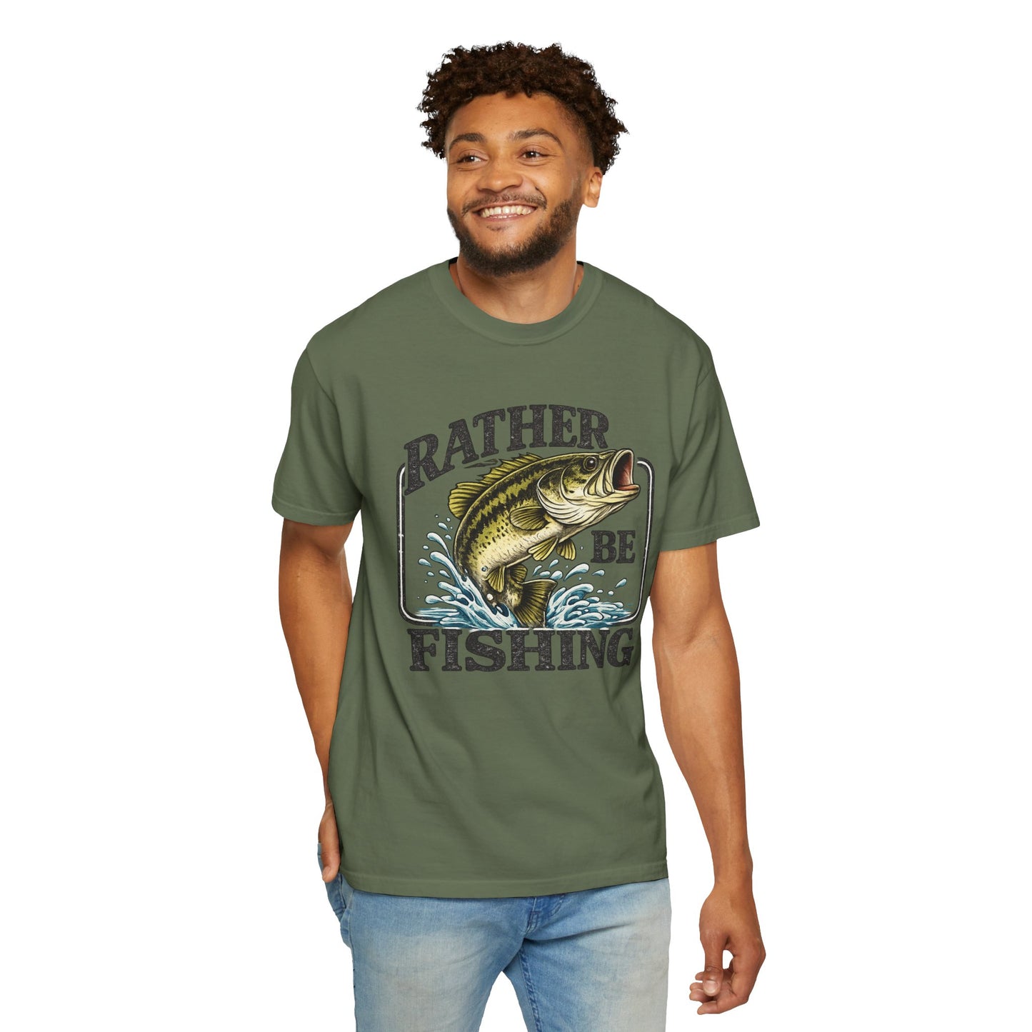 Rather Be Fishing T-Shirt — Bass Graphic Fishing Tee