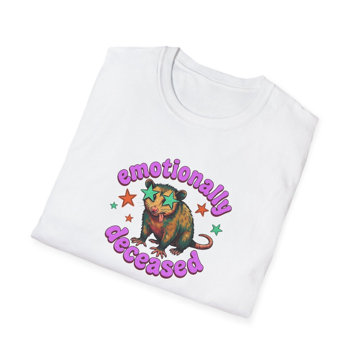 Emotionally Deceased T-Shirt — Cute Colorful Armadillo Graphic