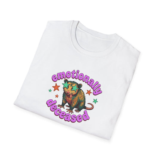 Emotionally Deceased T-Shirt — Cute Colorful Armadillo Graphic
