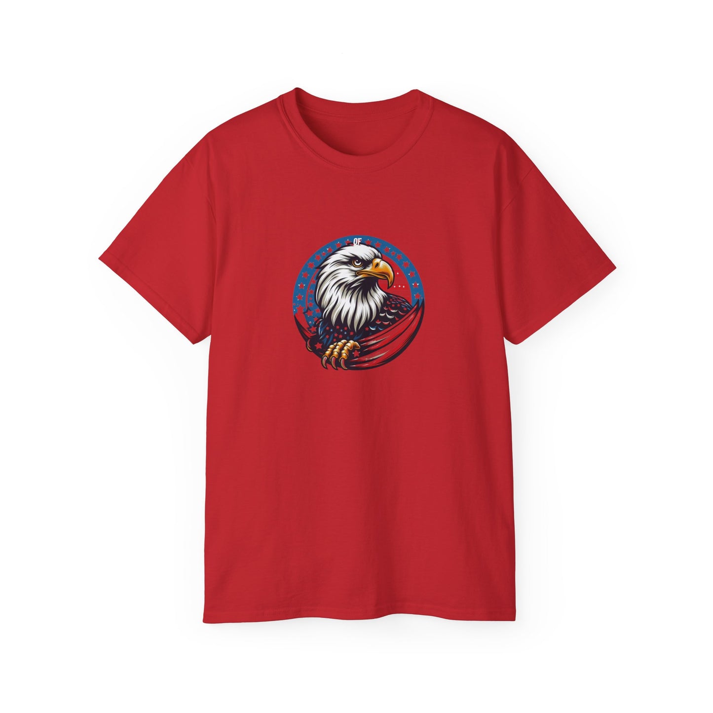 Patriotic Bald Eagle Tee — American Flag Shield Graphic