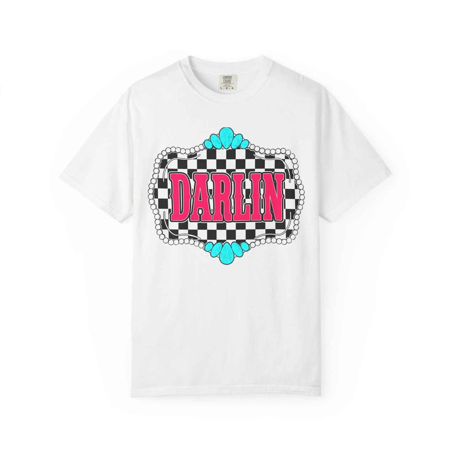 Darlin' Checkerboard Graphic T-Shirt